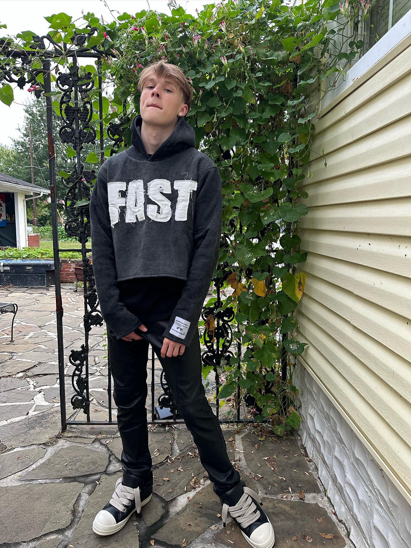 fast life hoodie black