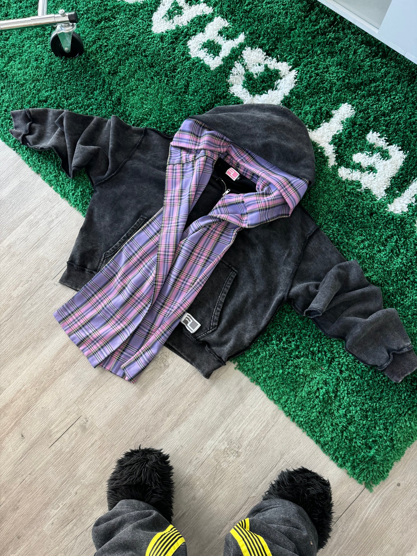 french flannel zipup