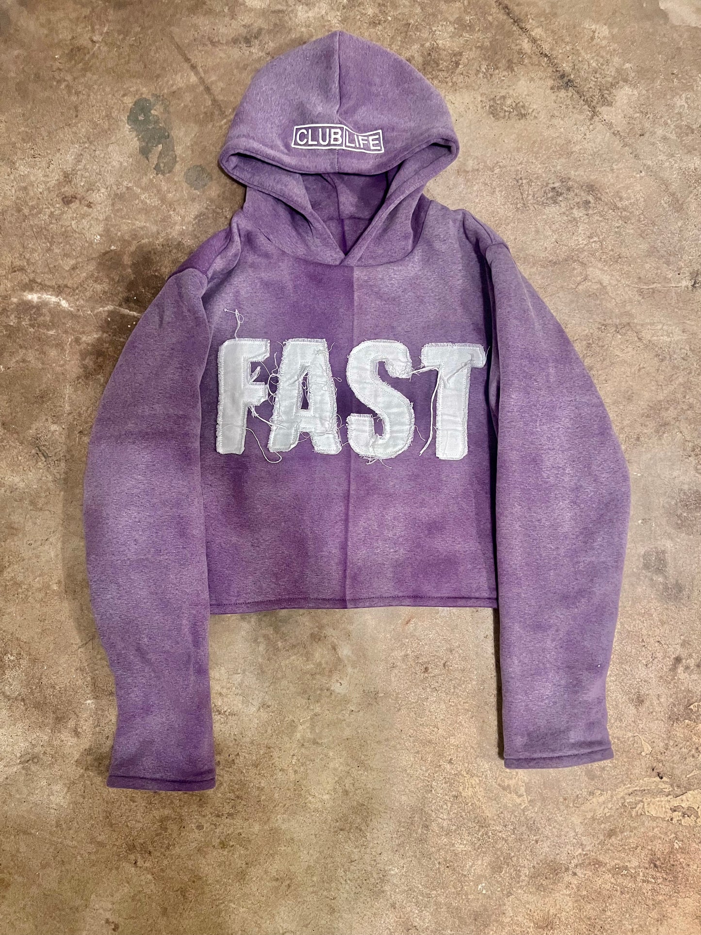 fast life hoodie purple