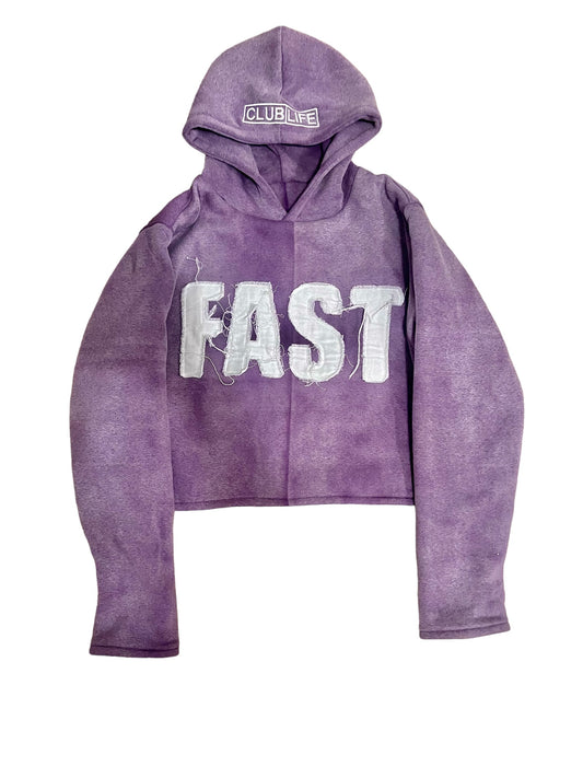 fast life hoodie purple