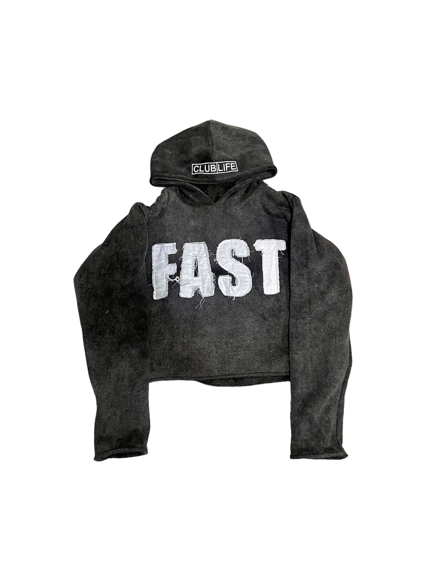 fast life hoodie black